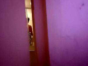 Peeping Tom wanking over MILF WIFE