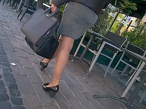 Sexy legs heels and pantyhose