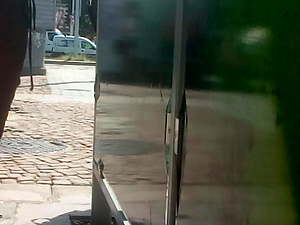 Another ass candid in bus stop