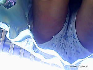 Upskirt of old 85 yo granny