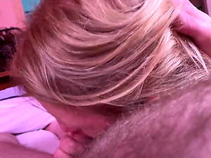 sucking hubby's cock and swallowing his cum