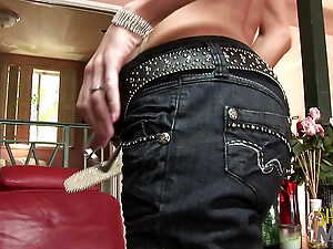 Blonde bitch and her amazing titties pounded hard