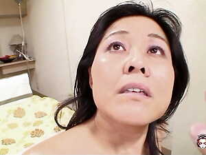 For an older milf the cute Asian chick can take some deep and intense thrusts